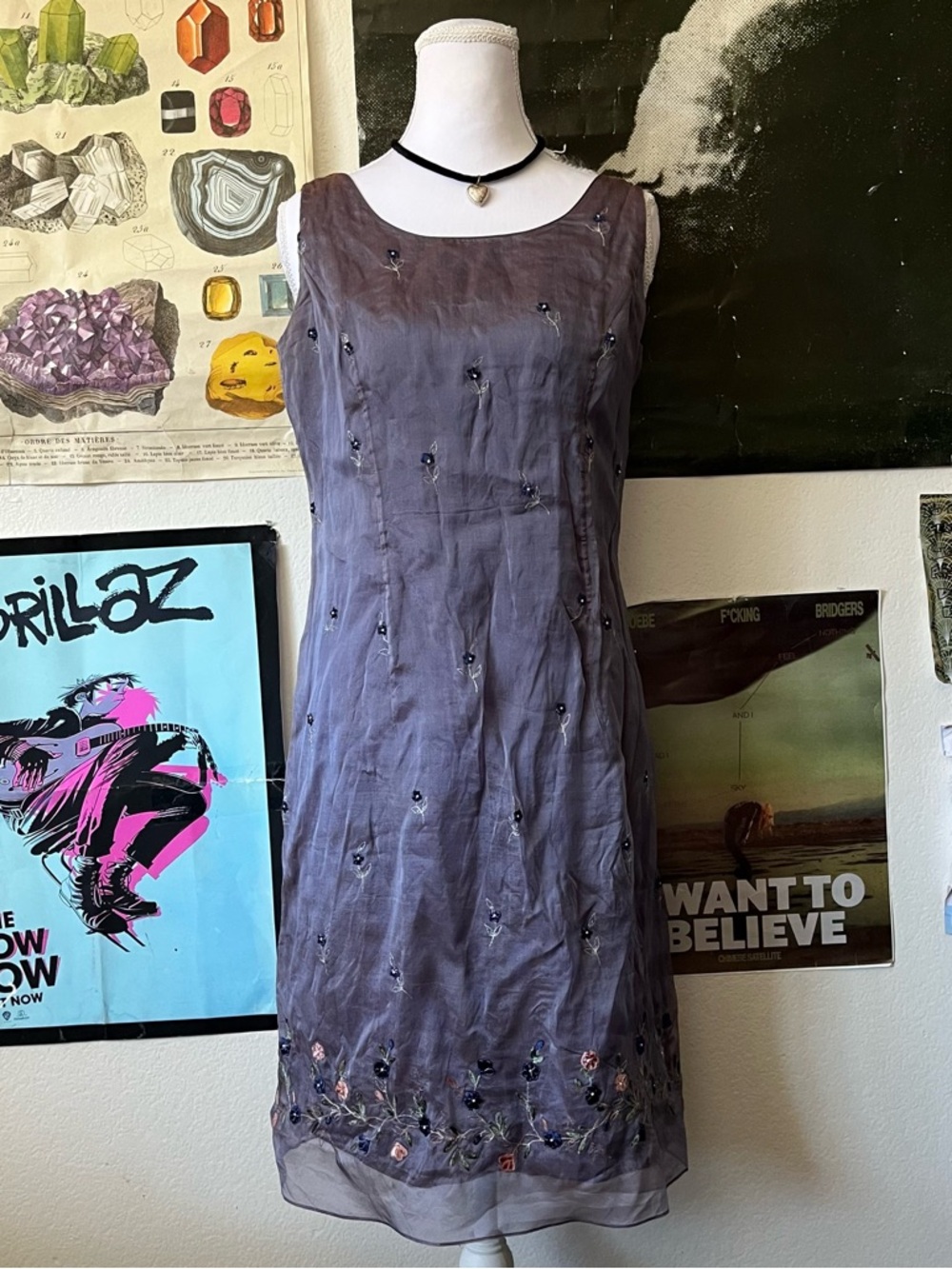 🌸 Whimsical 90s 100% Silk Mini Dress 🌸